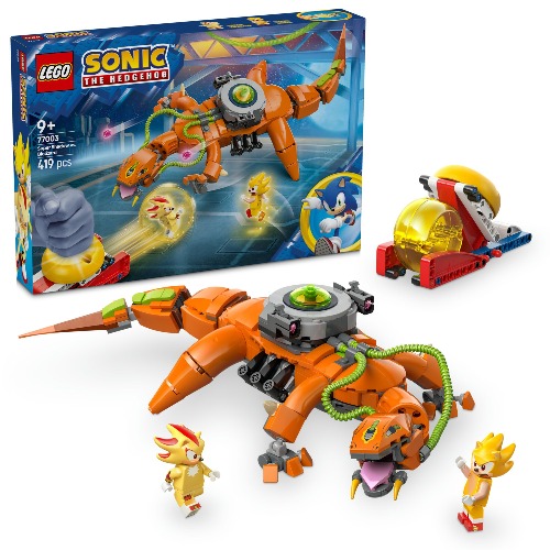LEGO Sonic The Hedgehog Super Shadow vs. Biolizard Building Toy for 9+ Year Old Boys & Girls, Set with 3 Video Game Characters, a Lizard Figure and a Chaos Emerald, Creative Kids Toy for Gamers 77003