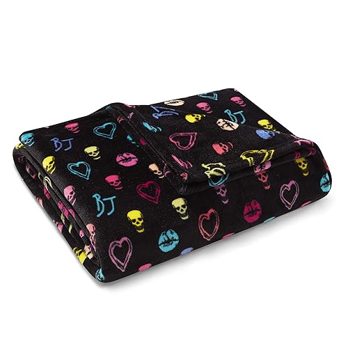 Betsey Johnson Home | Plush Collection | Throw - Ultra-Soft & Cozy Fleece, Lightweight & Luxuriously Warm, Perfect for Bed or Couch, Betsey Signature 50 x 70 - Betsey Signature