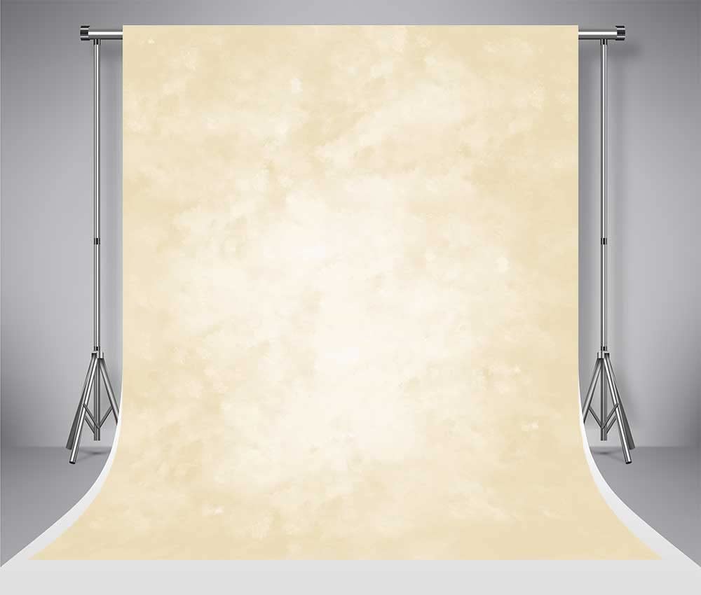 Kackool Studio Beige Hintergrund 1,5x2,2m/5x7ft Hellgelb Abstrakt Textur Hintergrund Fotoshooting Hochzeit Fotografie Hintergrund Stoff Retro Video Photo Booth Baby Geburtstag Fotoshooting - 1.5*2.2m XHT26