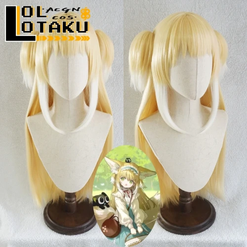 33.38€ 20% OFF|Suzuran Cosplay Perücke Arknights Gelb Weiß Gemischte Lange 70cm Hitze Beständig Synthetische Haar Halloween Partei Rolle Spielen + Perücke kappe| |   - AliExpress