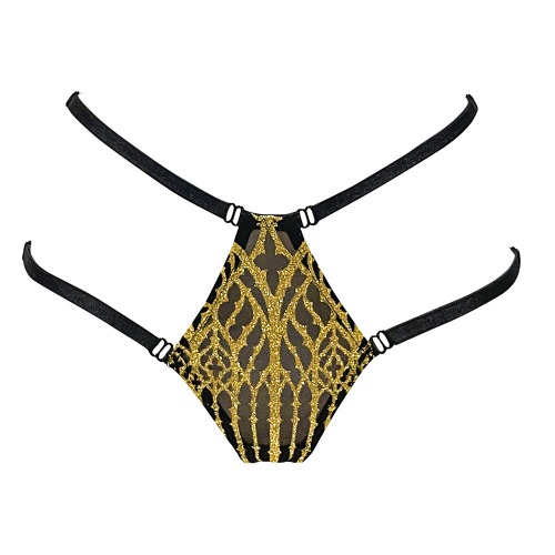 RTO- GOLD SANCTUARY ELASTICATED THONG | S