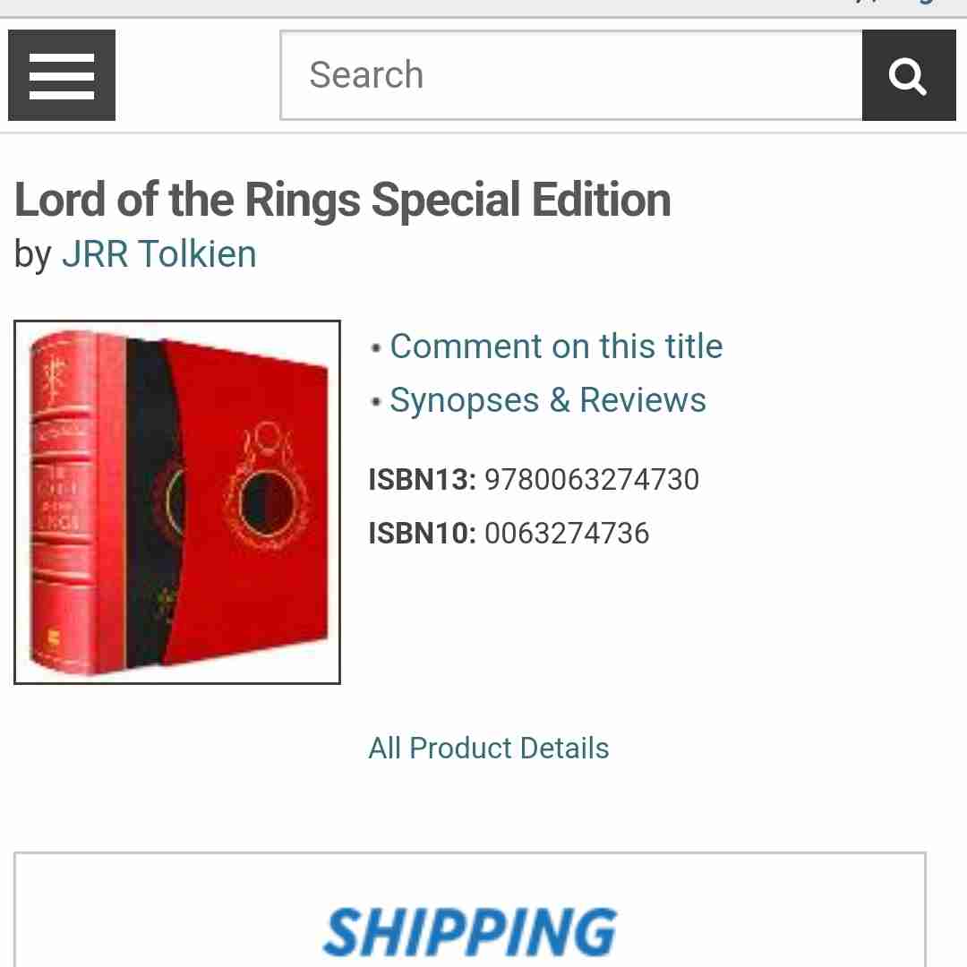 
	The Lord of the Rings: Special Edition: J. R. R. Tolkien: Hardcover: 9780063274730: Powell's Books
