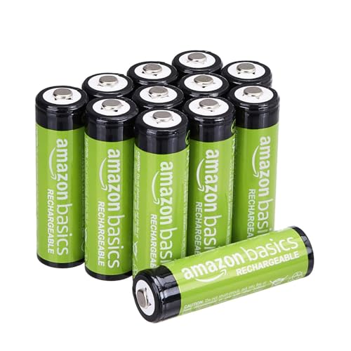 Amazon Basics AA Rechargeable Batteries 2000mAh (Double A), NiMh, Pre-charged, 12-Pack - 12 Pack - AA