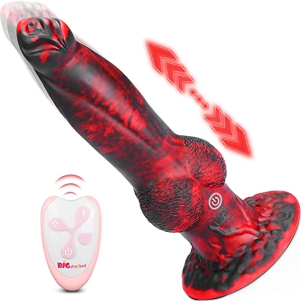 8.8 inches Thrusting Dildo Women Sex Toys - 2in1 Upgrade Fantasy Vibrating Dildo Thrusting Vibrator with 7 Modes for G-spot Stimulation, Realistic Thick Anal Dildos Adult Sex Toys for Woman Couples