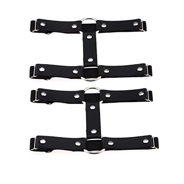 Adjustable Elastice 2 Rows Leather Leg Harness Garter Belt Punk Gothic Thigh Ring Garter
