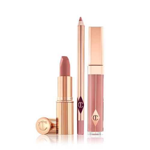 The Pillow Talk Lip Kit - Nude-pink Lipstick, Liner & Gloss | Charlotte Tilbury