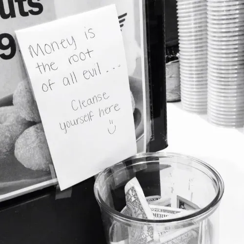 Small tip jar.