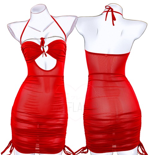 Sheer Devil Medic Dress - Red / XL/2XL