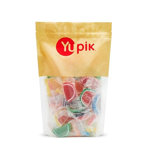 Yupik Wrapped Fruit Flavored Jelly Slices, 1 kg, Gluten-Free, Individually Wrapped Candy, Fruity Flavors, Sugary Coating, Delicious Snacks, Ideal for Gifting, Halloween & Holidays - 1 kg (Pack of 1)