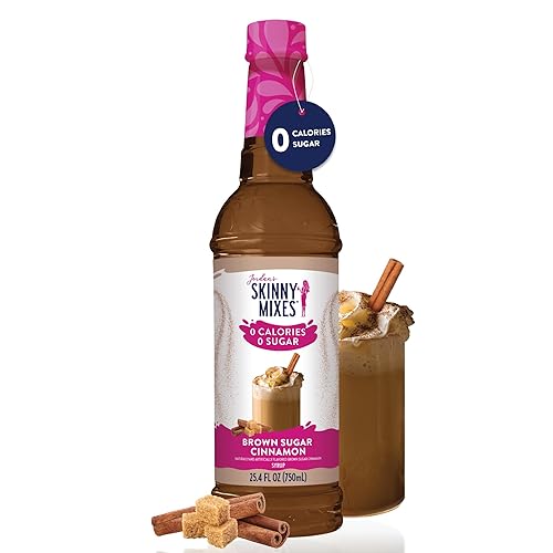Jordan's Skinny Syrups Sugar Free Coffee Syrup, Brown Sugar Cinnamon Flavor Drink Mix, Zero Calorie Flavoring for Latte, Protein Shake, Food and More, Gluten Free, Keto Friendly, 25.4 Fl Oz, 1 Pack - Brown Sugar Cinnamon - 25.4 Fl Oz (Pack of 1)