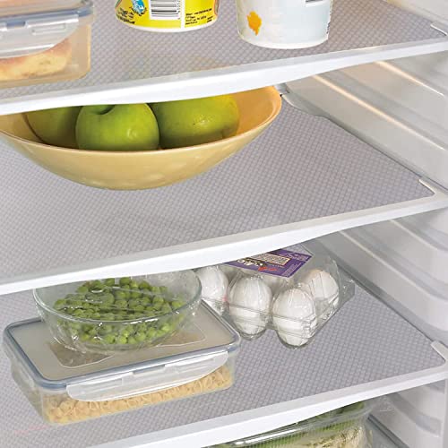 AKINLY 9 Pack Refrigerator Mats,Washable Fridge Mats Liners Easy to Clear Fridge Pads Mat Shelves Drawer Table Mats Refrigerator Liners for Shelves,White - White