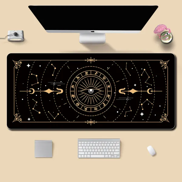 Zodiac Large Desk Pad Stars Keyboard Mat Astrology Lover Gifts - B