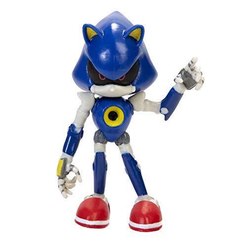 Sonic The Hedgehog Action Figure 2.5 Inch Metal Sonic Collectible Toy , Blue, 3 years - Blue