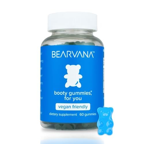 BEARVANA Bum Support Gummies for Women | Workout Enhancement | Berry Flavored | Multivitamins | Natural Botanical Blend | Tone Curves | Boost Confidence | Women’s Fitness Supplement (60 Count) - Blue