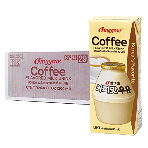 Binggrae Coffee Flavored Milk (Pack of 24) - Coffee - 6.8 Fl Oz (Pack of 24)