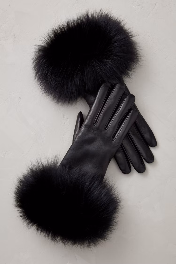 Women's Bellis Cashmere-Lined Leather Gloves