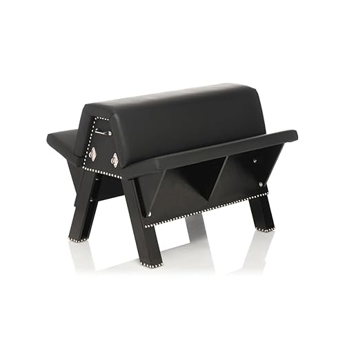 MASTER SERIES Bareback Submission Horse for Men, Women and Couples. Sturdy & Comfortable Padded Spanking Horse. Handles up to 660lbs. 6 Attachment Points for Bondage. 1 Kinky BDSM Piece, Black.