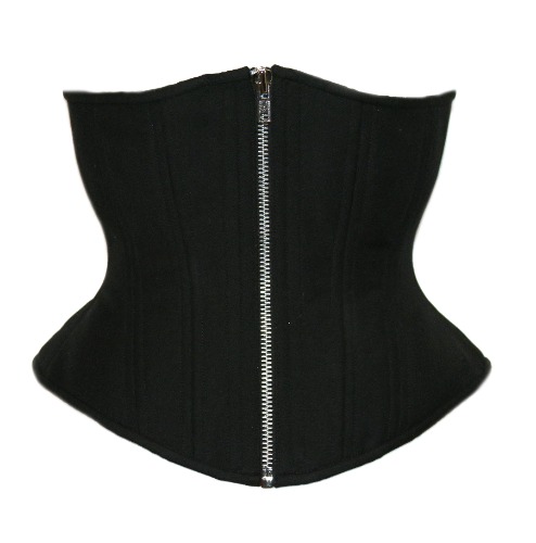 Black Cashmere with Silver Zipper, Hourglass Silhouette, Regular | 18