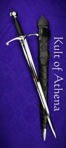 Darksword Armory - The Squire Sword with Integrated Sword Belt - Black - Kult of Athena