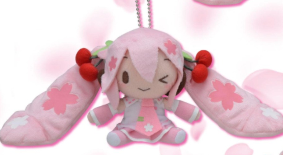 Hatsune Miku - Fluffy KCM Sakura Miku - Sega Plush (Pre-order) [In Stock] - Sakura Miku (Winking)