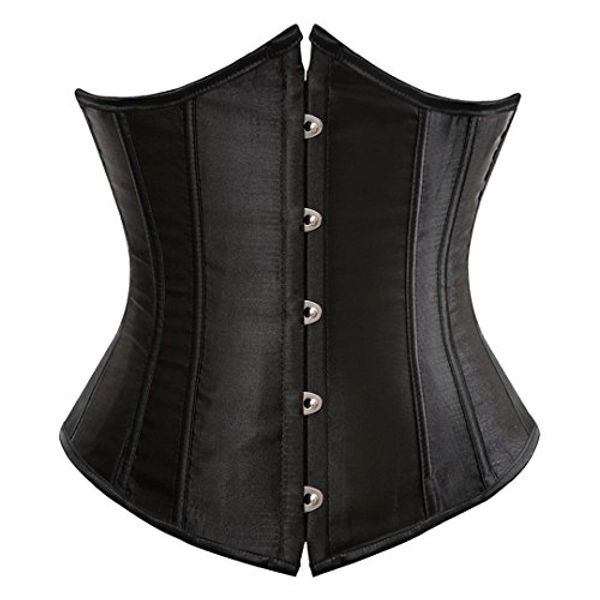Underbust Corsets for Women Black Corset Top Waist Trainer Fashion Bustier Plus Size Corset