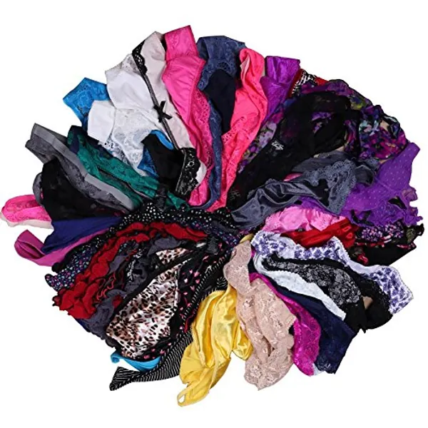 UWOCEKA Sexy Underwear, Kinds of Women T-back Thong G-string Underpants Sexy Lacy Panties, 10 Pcs