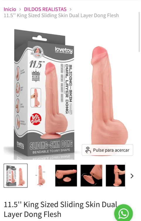 11.5'' King Sized Sliding Skin Dual Layer Dong Flesh