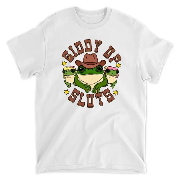 Gidd.y Up Sl.u.ts Shirt, Gidd.y Up Shirt, Sl.u.ts Shirt, Gidd.y Up Sl.u.ts Fro.g Shirt, Co.wbo.y Fro.g Shirt, Funny Co.wbo.y Fro.g Shirt, Fro.g Sl.u.ts Shirt - 