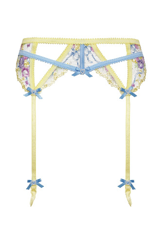 Lavender Meadows Embroidery Garter | XXS / Yellow