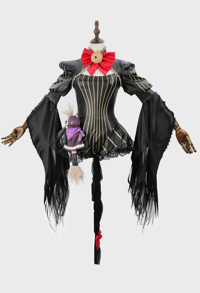 Bayonetta 3 Bayonetta Cereza Cosplay Costume Cat Outfits Striped Bodysuit and Thigh Socks with Tail