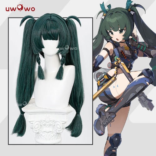 Uwowo Zenless Zone Zero QingYi Cosplay Wig Long Green Hair