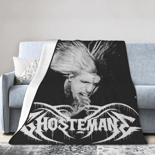 Ghostemanes Blanket Super Soft Throw Blanket Flannel Ultra-Soft Printed Micro Fleece Blanket for Couch Bed Sofa Travelling Camping 80"X60" - 80"x60"