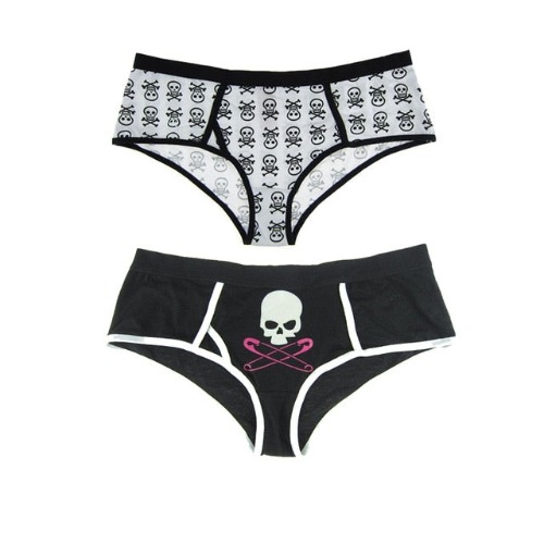 Set of 2 Skull panties - Skulls / M / 2pcs