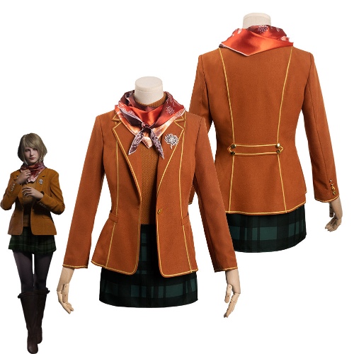 Resident Evil 4 Remake Ashley Graham Cosplay Costume Dress Coat Outfits Halloween Carnival Party Suit | Female / S