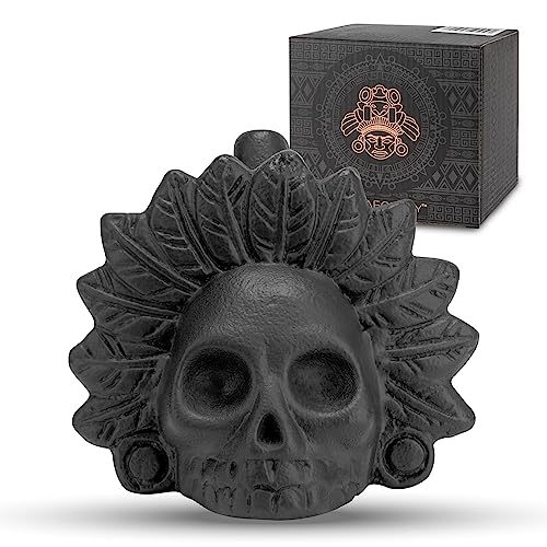 Screaming Aztec Death Whistle Loud: Authentic Human Sounding Screams - Loudest Scream Whistle At 125+ Decibels - Ancient Aztec War Whistle Replica - For Men Who Have Everything - ARKAEOLOGY - Black