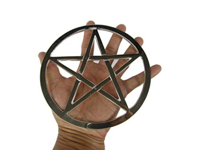 CircuitOffice Cut-Out Pentagram Altar Tile 5 3/4" for Purifying, Cleansing, Healing, Metaphysical, Meditation, Wicca, Pagan, Spells, Magick, and Rituals