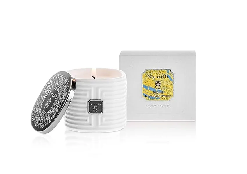 vuudh Phuket (Lemon Grass & Lavender) aromatic Candle 190 G Opal