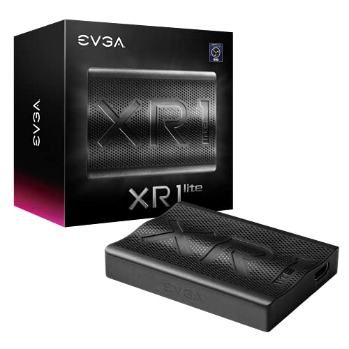 EVGA XR1 lite Capture Card, Certified for OBS, USB 3.0, 4K Pass Through, PC, PS5, PS4, Xbox Series X and S, Xbox One, Nintendo Switch, 141-U1-CB20-LR - Capture Card - XR1 lite