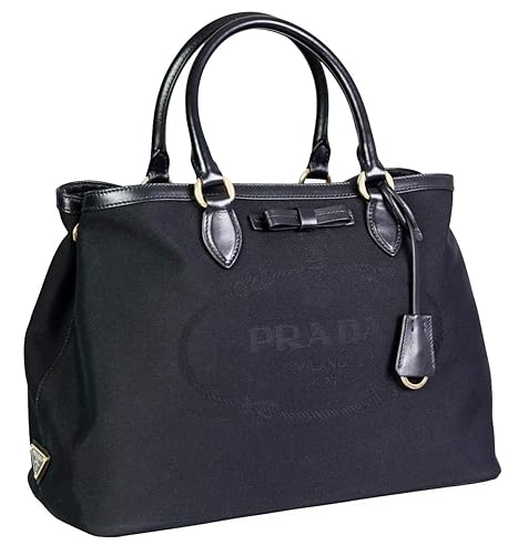 Prada Women's 1BA579 UCW F0002 Black Fabric Shoulder Bag - One Size