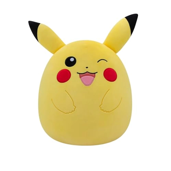 Squishmallows Pokemon 14-Inch Pikachu Plush - Add Pikachu to Your Squad, Ultrasoft Stuffed Animal Large Plush, Official Kelly Toy Plush