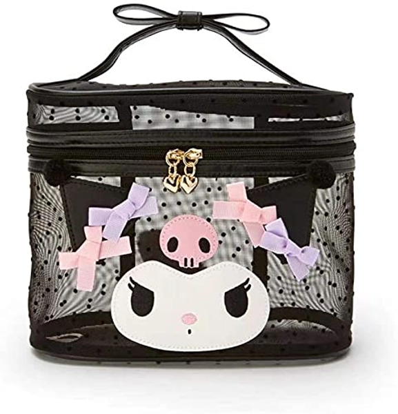 LUBANDASHI Cosplay Anime Cute Transparent Transparent Makeup Storage Box Pink Mesh Cosmetic Bag Beauty Box Storage Box Cosmetic Bag (Black)