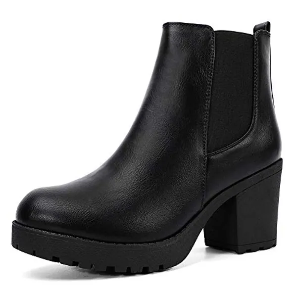 Moda Chics Women's Ankle Boots Slip On Platform Boots