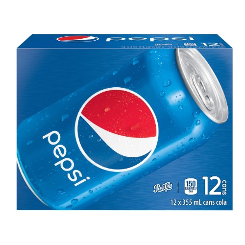 Pepsi cola, 355 mL Cans, 12 Pack