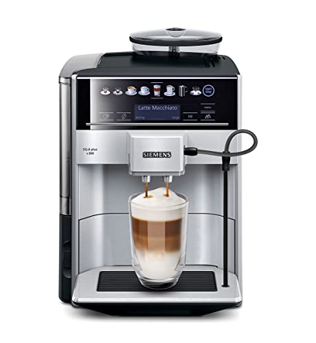 Siemens TE653M11GB EQ6 plus S300, Bean to Cup Fully Automatic Espresso Coffee Machine with milk system, 10 coffee varieties, 2 user profiles AMAZON EXCLUSIVE - Titanium - With Cappuccinatore