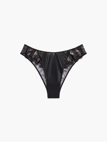 Renaissance Rose Brazilian Knickers in Black | SAVAGE X FENTY UK United Kingdom