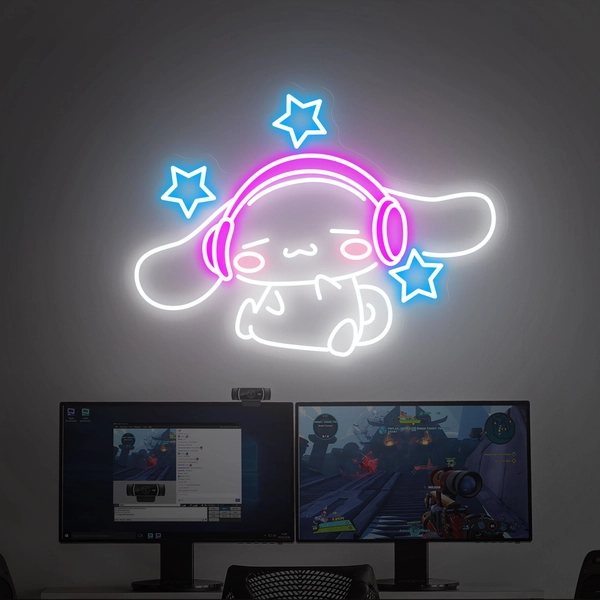 Kawaii Anime Neon Sign, Custom Japanese Neon Light Art Sign, Kids Room Decoration Game Room Wall Neon Light Sign