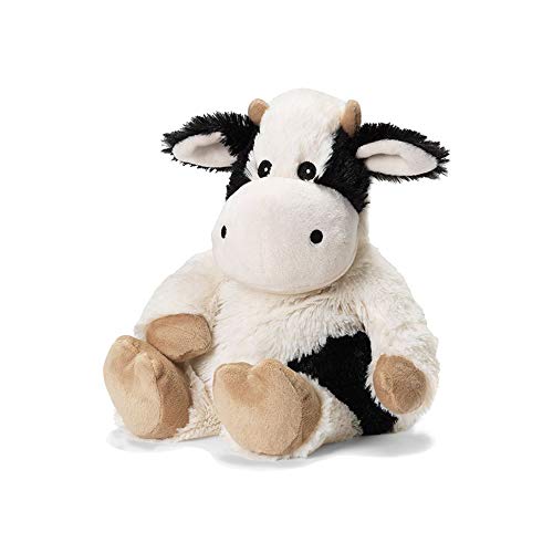 Black & White Cow Warmies - Cozy Plush Heatable Lavender Scented Stuffed Animal - Black, White - 1 Count (Pack of 1)