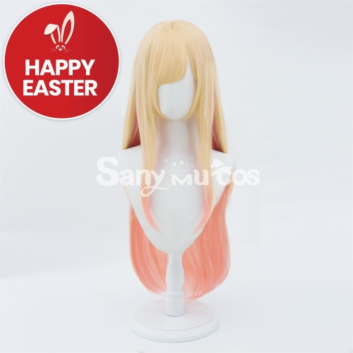 【In Stock】Anime Dress Up Darling Cosplay Kitagawa Marin Blond and Pink Gradient Long Cosplay Wig