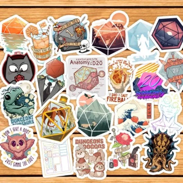 26 Dnd Sticker Pack From Glassstaff  Dungeons and Dragons - Etsy