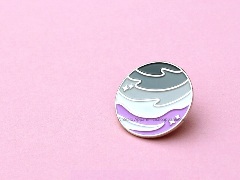 Pastel Asexual Planet Enamel Pin